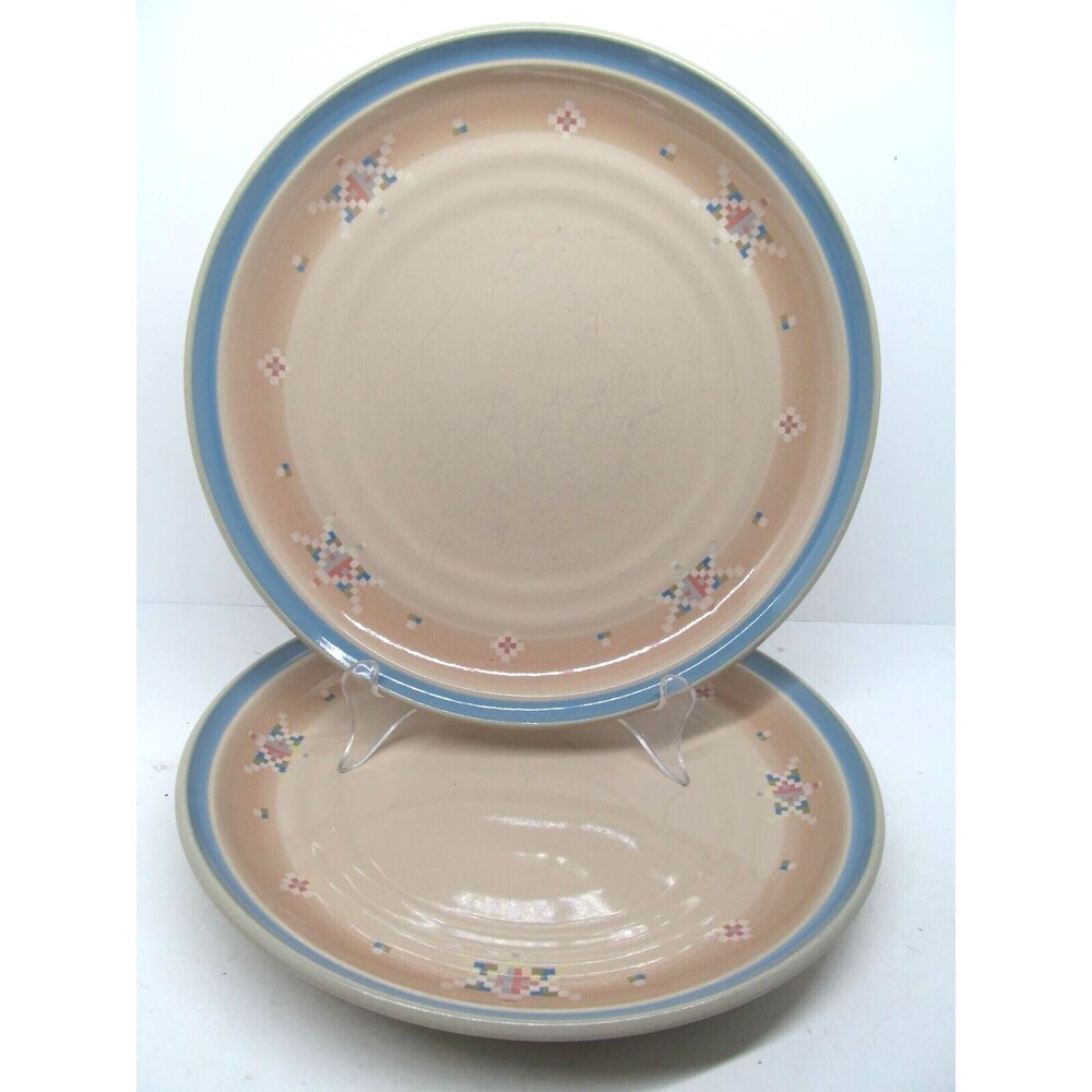 Noritake Arizona Aztec Design 10 1/4" Dinner Plates Set Of 2